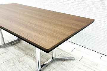 オカムラ ラティオ 中古 幅1800 小型会議テーブル ミーティングテーブル 会議机 中古オフィス家具 1800/900/720の画像