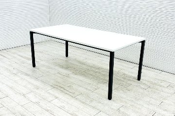コクヨ ジュート 小型会議テーブル 中古 ミーティングテーブル ホワイト 幅1800 中古オフィス家具 1800/900/720の画像