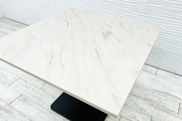 ミーティングテーブル カフェテーブル 中古 角テーブル 幅900 中古オフィス家具 大理石調 900/900/740の画像