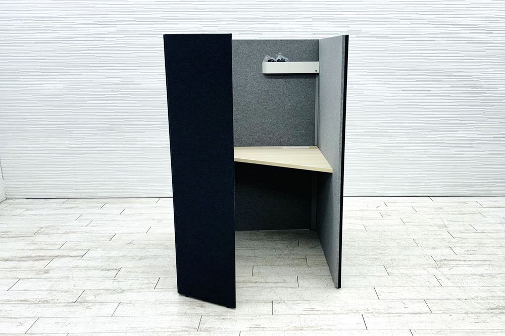 オカムラ ドレープ テトラ OKAMURA drape 中古 ワークブース ブースセット 一人用 パーテーション 中古オフィス家具 1000/1200/1520の画像
