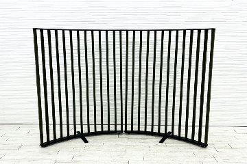 ルーバースクリーン コクヨ ストライプル stripel 中古 ラウンドタイプ 【2枚セット】 パーテーション ファブリックタイプ 1275/500/1630の画像