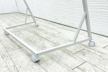 オカムラ コートハンガー GO-DO ゴド キャスター付 ハンガーラック 中古オフィス家具 ホワイト 1200/570/1750の画像