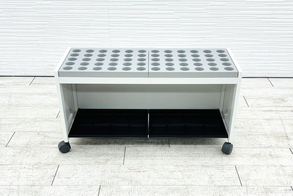 コクヨ 中古 傘立て 傘たて 60本 SSシリーズ US-801 キャスター付き 中古オフィス家具 918/320/475の画像