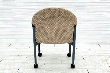 多目的チェア 中古 プラス PLUS ミーティングチェア 会議椅子 応接椅子 中古オフィス家具 ブラウンの画像