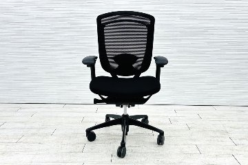 コンテッサチェア 中古 2017年製 オカムラ Contessa 可動肘 中古オフィス家具 事務椅子 エグゼクティブチェア ブラック の画像