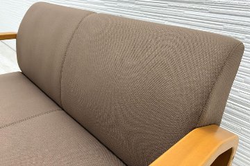 オカムラ L111 簡易応接家具 中古 応接セット 応接ソファ ミーティングスペース 中古オフィス家具 ベージュの画像