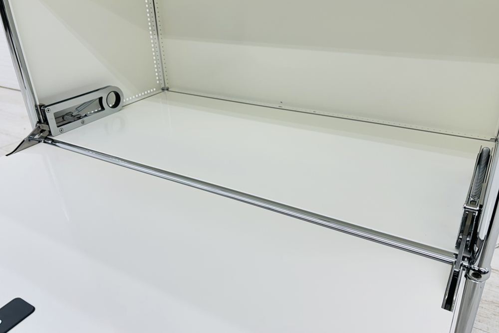 USMハラー 中古 1列3段 USM Haller ドロップダウン エクステンション 中古オフィス家具 ホワイト 770/375/1100 両側パンチング 鍵無の画像