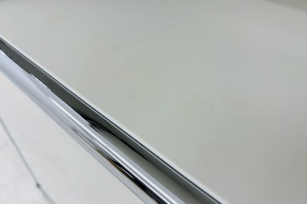 USMハラー 中古 1列3段 USM Haller ドロップダウン エクステンション 中古オフィス家具 ホワイト 770/375/1100 両側パンチング 鍵無の画像