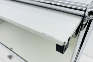 USMハラー 中古 1列3段 USM Haller ドロップダウン エクステンション 中古オフィス家具 ホワイト 770/375/1100 両側パンチング 鍵無の画像