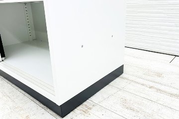 コクヨ エディア スライド書庫 中古 スチール書庫 ホワイト 収納家具 引き違い書庫 中古オフィス家具 900/450/780 シリンダー錠の画像
