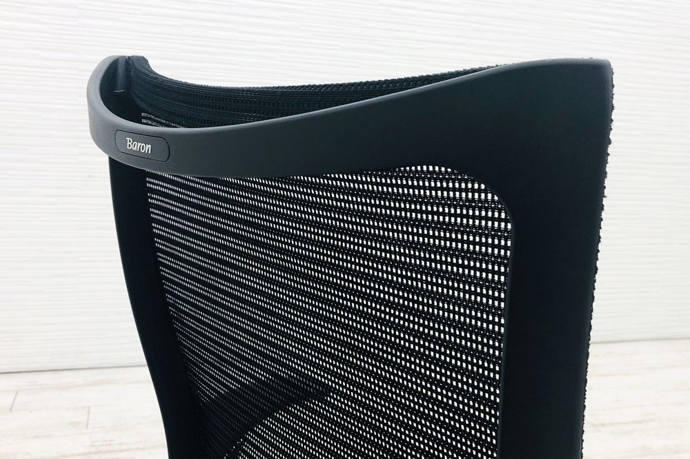 【専用ページ】 12脚セット バロンチェア 中古 2018年製 ブラック 可動肘 ハイバック ポリッシュフレーム 座クッションの画像