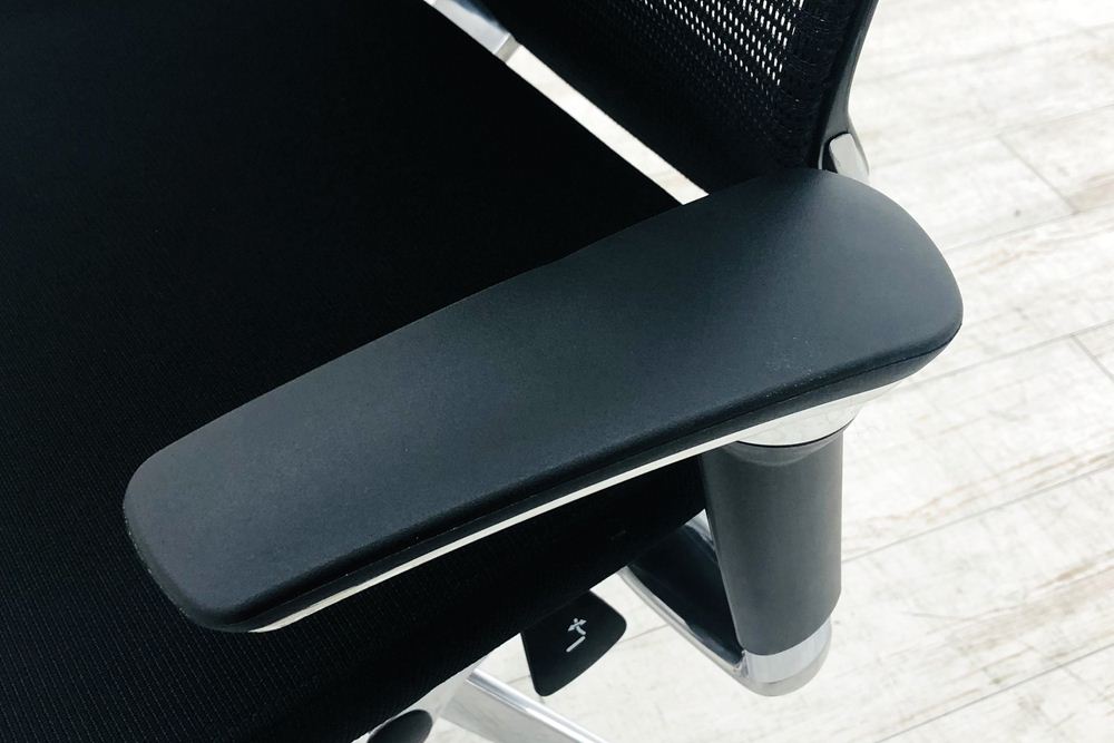 【専用ページ】 12脚セット バロンチェア 中古 2018年製 ブラック 可動肘 ハイバック ポリッシュフレーム 座クッションの画像