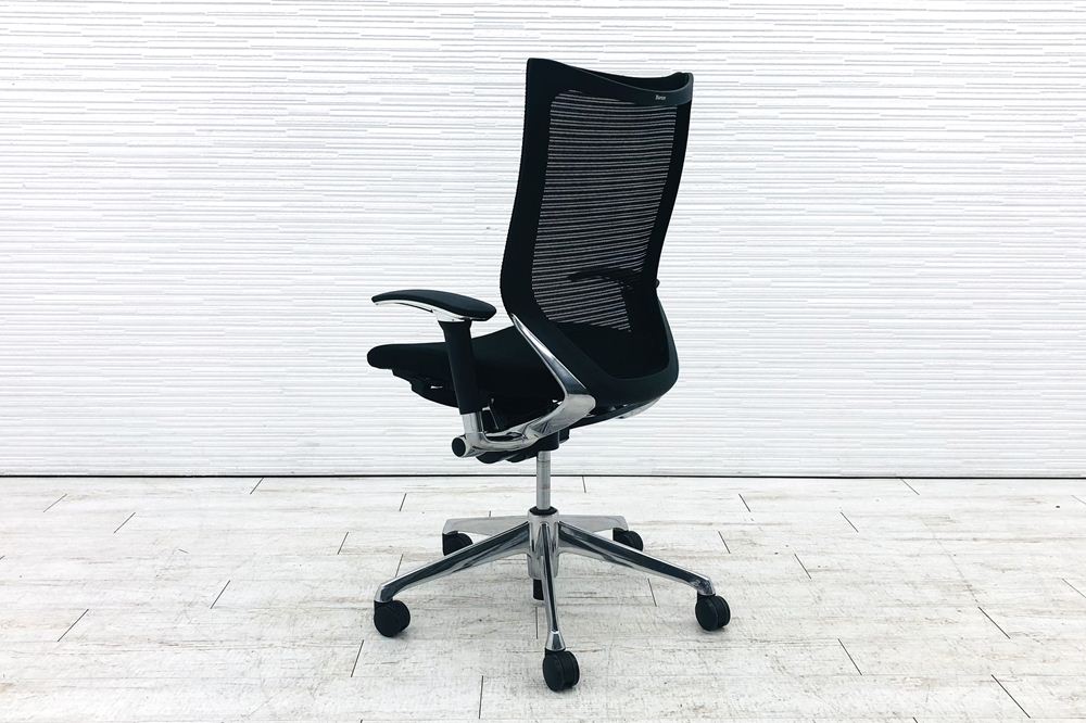 【専用ページ】 12脚セット バロンチェア 中古 2018年製 ブラック 可動肘 ハイバック ポリッシュフレーム 座クッションの画像