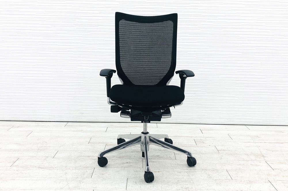 【専用ページ】 12脚セット バロンチェア 中古 2018年製 ブラック 可動肘 ハイバック ポリッシュフレーム 座クッションの画像