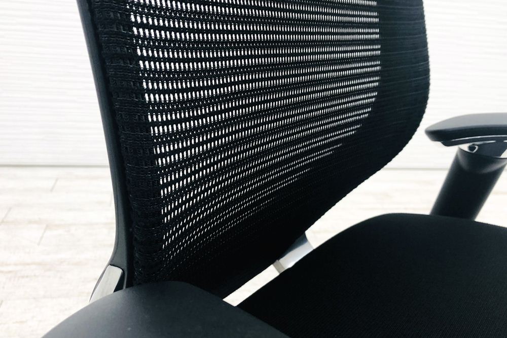 【専用ページ】 12脚セット バロンチェア 中古 2018年製 ブラック 可動肘 ハイバック ポリッシュフレーム 座クッションの画像