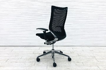 【専用ページ】 12脚セット バロンチェア 中古 2018年製 ブラック 可動肘 ハイバック ポリッシュフレーム 座クッションの画像