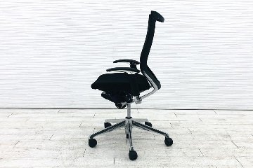 【専用ページ】 12脚セット バロンチェア 中古 2018年製 ブラック 可動肘 ハイバック ポリッシュフレーム 座クッションの画像