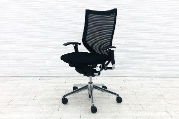 【専用ページ】 12脚セット バロンチェア 中古 2018年製 ブラック 可動肘 ハイバック ポリッシュフレーム 座クッションの画像