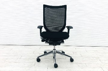 【専用ページ】 12脚セット バロンチェア 中古 2018年製 ブラック 可動肘 ハイバック ポリッシュフレーム 座クッションの画像