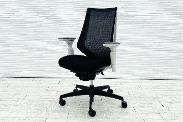 コクヨ デュオラチェア 中古 2018年製 KOKUYO Duora クッション 可動肘 中古オフィス家具 ブラックの画像