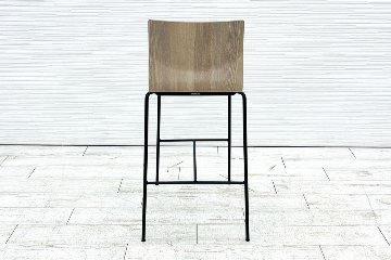 オカムラ スイープチェア 中古 sweep ミーティングチェア ハイチェア 中古オフィス家具 カフェチェア 多目的チェア L409BR-MW71 チョークドエルムの画像