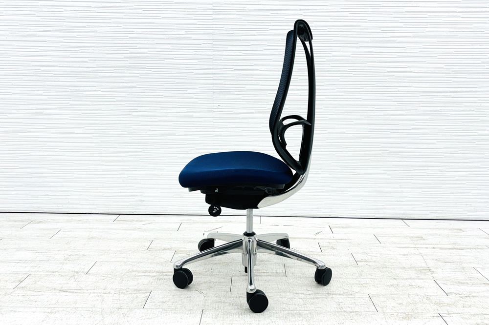 サブリナチェア 中古 オカムラ OKAMURA Sabrina ハイバック 肘無 中古オフィス家具 事務椅子 オフィスチェア ダークブルーの画像