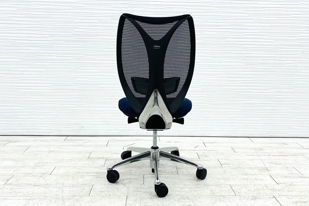 サブリナチェア 中古 オカムラ OKAMURA Sabrina ハイバック 肘無 中古オフィス家具 事務椅子 オフィスチェア ダークブルーの画像