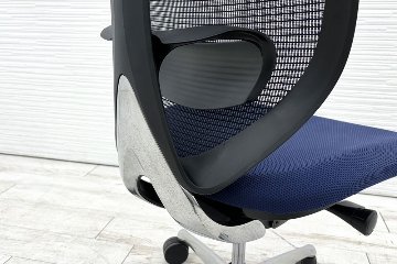 サブリナチェア 中古 オカムラ OKAMURA Sabrina ハイバック 肘無 中古オフィス家具 事務椅子 オフィスチェア ダークブルーの画像