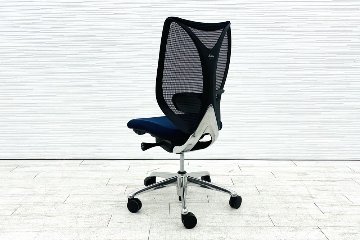 サブリナチェア 中古 オカムラ OKAMURA Sabrina ハイバック 肘無 中古オフィス家具 事務椅子 オフィスチェア ダークブルーの画像