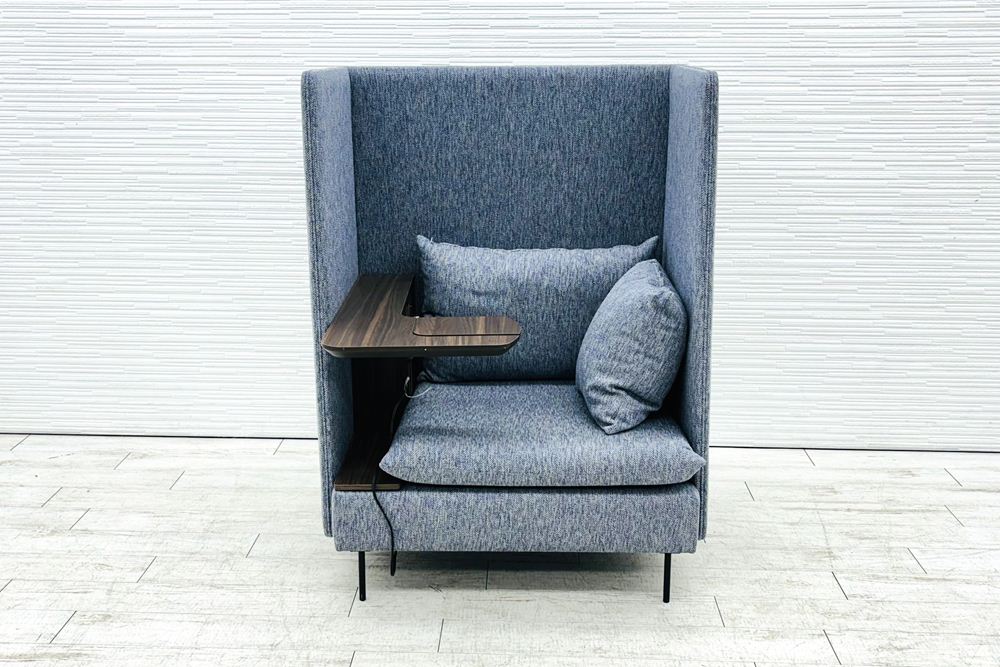 オリバー ブースソファ ワークブース 中古 パーテーション ラウンジソファ 1人用ソファ 中古オフィス家具 920/820/1270の画像