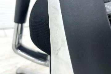 バロンチェア オカムラ 中古 OKAMURA Baron 中古オフィス家具 ポリッシュフレーム メッシュ ハイバック ランバーサポート ブラックの画像