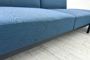 コクヨ コレッソ Collesso 中古 オフィスラウンジ 応接ソファー ラウンジソファ ラウンジチェア ソファー 中古オフィス家具 ブルー2800/2100/1000の画像