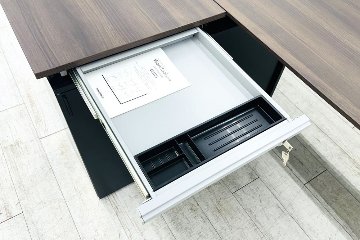 オカムラ プリシード PRECEDE L型デスク 中古 ワゴン付き エグゼクティブデスク 高級デスク 中古オフィス家具の画像