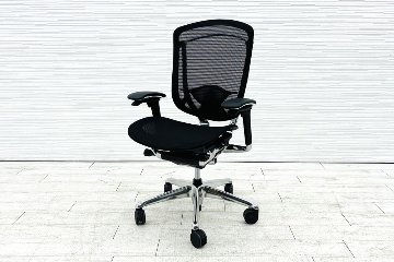 オカムラ コンテッサセコンダ 中古 Contessa seconda コンテッサチェア 2019年製 中古オフィス家具 メッシュ ブラック CC81BS-FPG1の画像