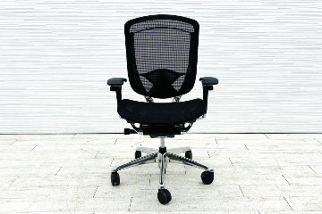 オカムラ コンテッサセコンダ 中古 Contessa seconda コンテッサチェア 2019年製 中古オフィス家具 メッシュ ブラック CC81BS-FPG1の画像