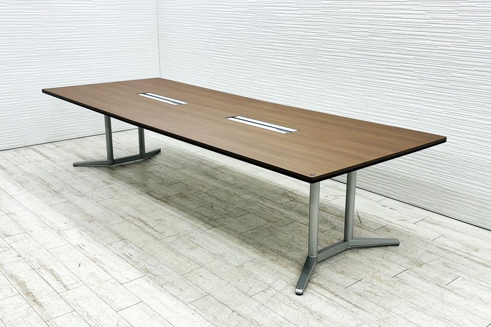 オカムラ ラティオ 中古 幅3200 RATIO大型会議テーブル ミーティングテーブル 中古オフィス家具 3200/1200/720の画像