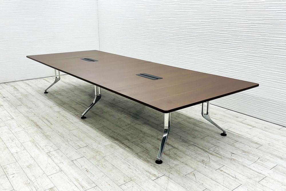 ウチダ マインズ MINDS 大型会議テーブル 中古 ミーティングテーブル 大型会議机 中古オフィス家具 4000/1500/720の画像