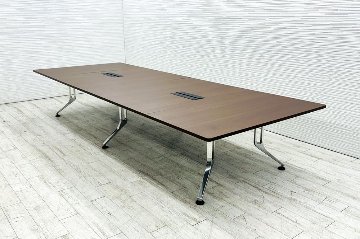ウチダ マインズ MINDS 大型会議テーブル 中古 ミーティングテーブル 大型会議机 中古オフィス家具 4000/1500/720の画像