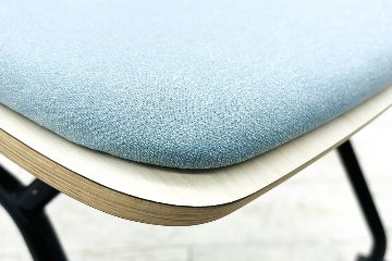 オカムラ ライブス ネスティングチェア 中古 【4脚セット】 Lives Nesting Chair ミーティングチェア 会議椅子 中古オフィス家具 セージの画像
