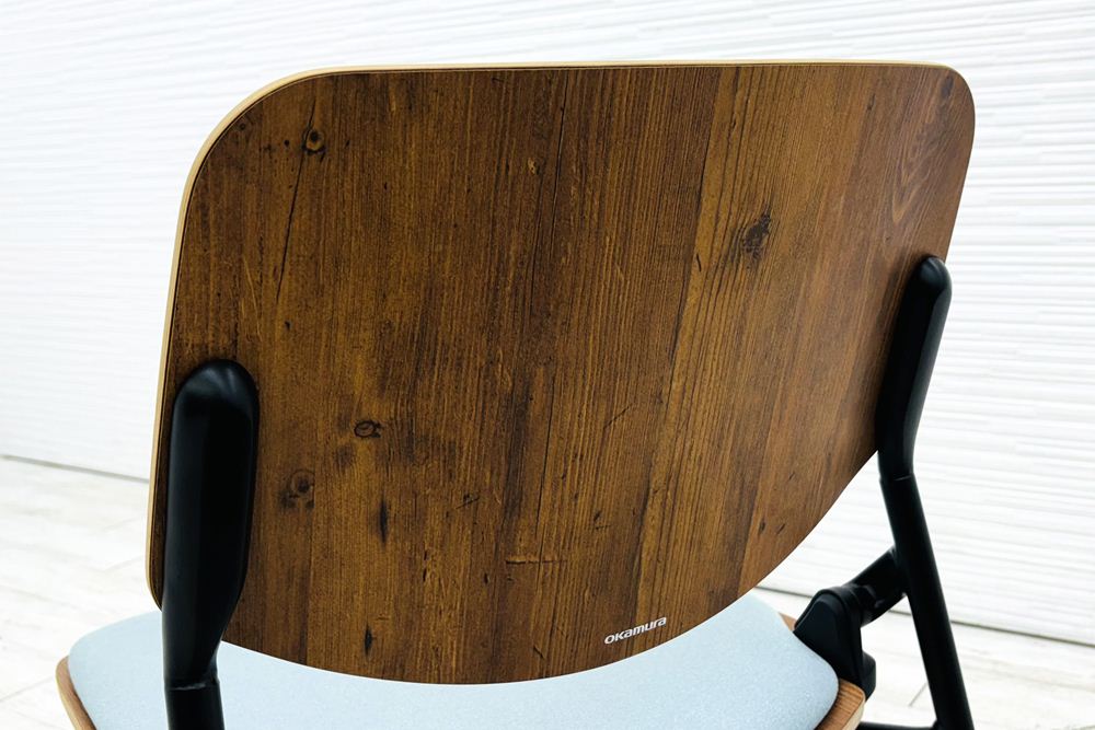 オカムラ ライブス ネスティングチェア 中古 【4脚セット】 Lives Nesting Chair ミーティングチェア 会議椅子 中古オフィス家具 セージの画像