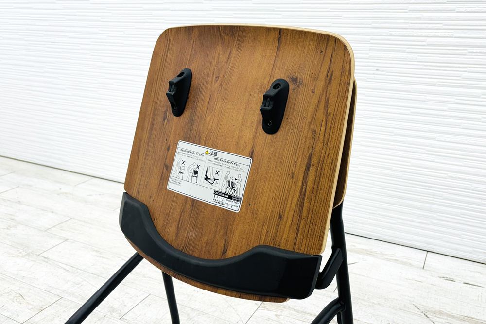 オカムラ ライブス ネスティングチェア 中古 【4脚セット】 Lives Nesting Chair ミーティングチェア 会議椅子 中古オフィス家具 セージの画像