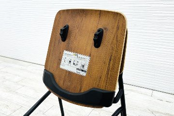 オカムラ ライブス ネスティングチェア 中古 【4脚セット】 Lives Nesting Chair ミーティングチェア 会議椅子 中古オフィス家具 セージの画像