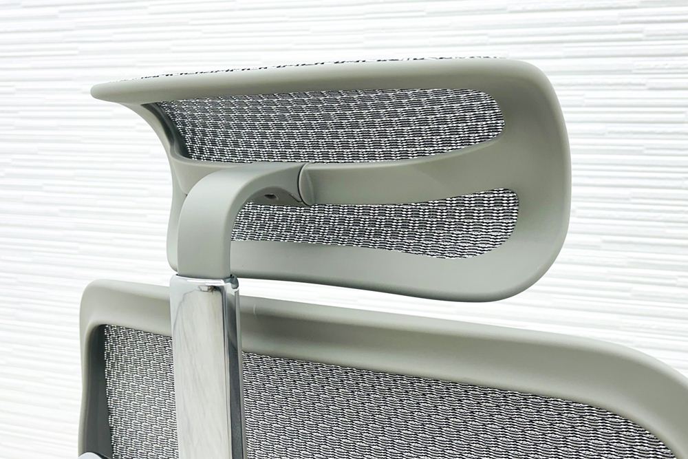 【未使用品】 自社保証有 エルゴヒューマンプロ2 オットマン 中古 ergohuman PRO2 Ottoman 中古オフィス家具 GYフレーム ホワイトメッシュ メモリーロッキング付の画像