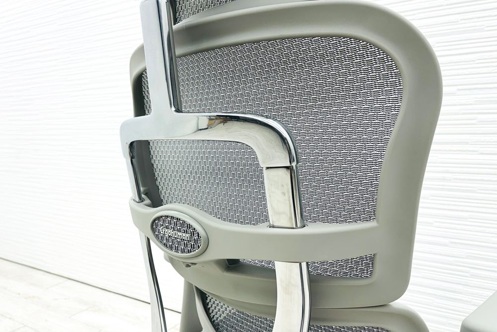 【未使用品】 自社保証有 エルゴヒューマンプロ2 オットマン 中古 ergohuman PRO2 Ottoman 中古オフィス家具 GYフレーム ホワイトメッシュ メモリーロッキング付の画像