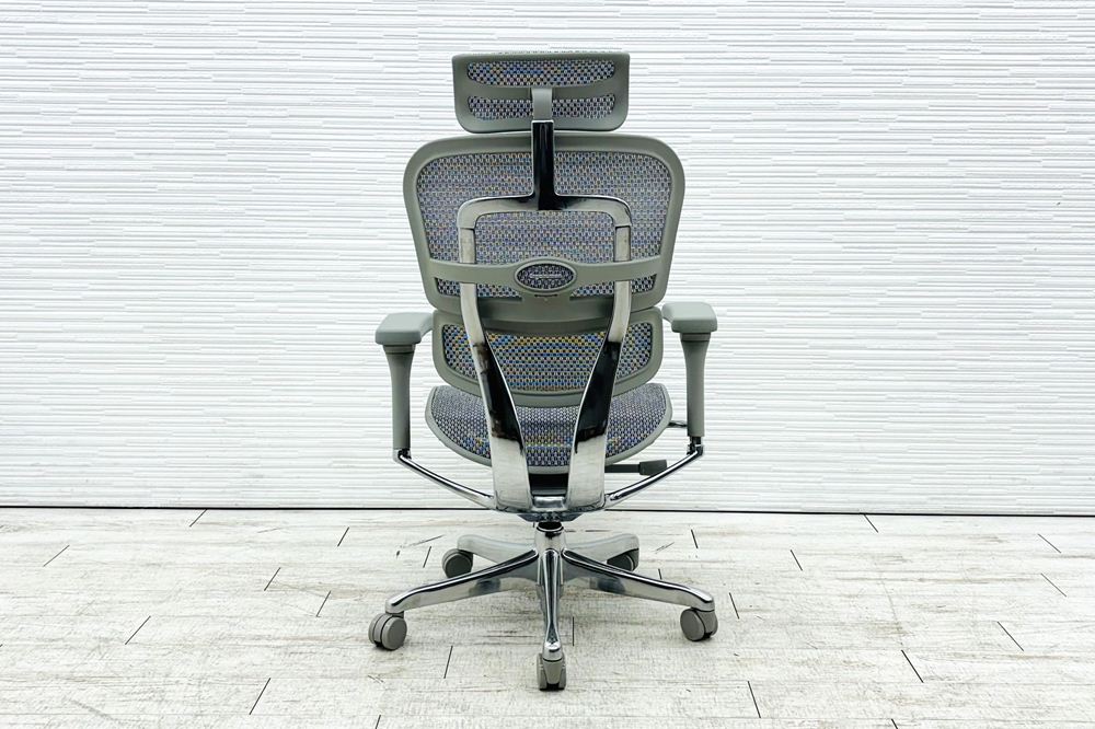 【未使用品】 自社保証有 エルゴヒューマンプロ2 オットマン 中古 ergohuman PRO2 Ottoman 中古オフィス家具 GYフレーム ホワイトメッシュ メモリーロッキング付の画像