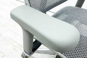 【未使用品】 自社保証有 エルゴヒューマンプロ2 オットマン 中古 ergohuman PRO2 Ottoman 中古オフィス家具 GYフレーム ホワイトメッシュ メモリーロッキング付の画像