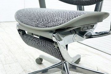 【未使用品】 自社保証有 エルゴヒューマンプロ2 オットマン 中古 ergohuman PRO2 Ottoman 中古オフィス家具 GYフレーム ホワイトメッシュ メモリーロッキング付の画像