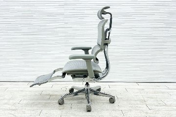 【未使用品】 自社保証有 エルゴヒューマンプロ2 オットマン 中古 ergohuman PRO2 Ottoman 中古オフィス家具 GYフレーム ホワイトメッシュ メモリーロッキング付の画像
