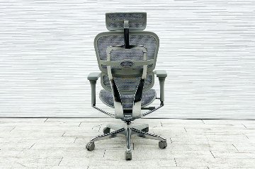 【未使用品】 自社保証有 エルゴヒューマンプロ2 オットマン 中古 ergohuman PRO2 Ottoman 中古オフィス家具 GYフレーム ホワイトメッシュ メモリーロッキング付の画像