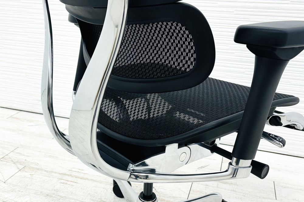 【未使用品】 自社保証有 エルゴヒューマンプロ2 オットマン 中古 ergohuman PRO2 Ottoman 中古オフィス家具 BKフレーム ブラック メモリーロッキング付の画像